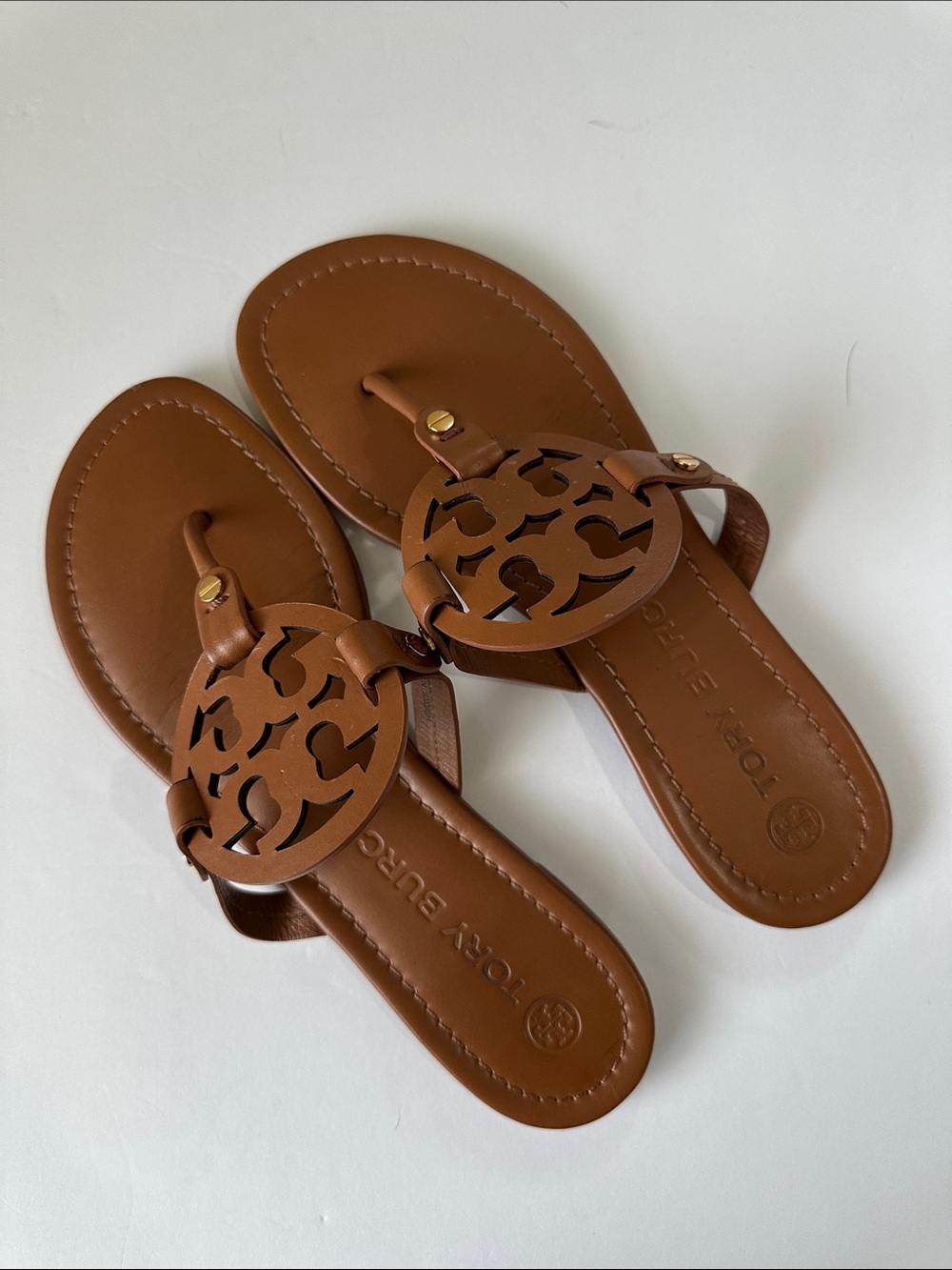 Tory Burch Miller Sandals Vintage Vachetta, 9